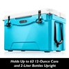 Serenelife Portable Cooler Box - Holds Up to 63 Cans, Keeps Ice Up to 5 Days, Heavy-Duty 35-Quart (Blue) SLCB35BL
